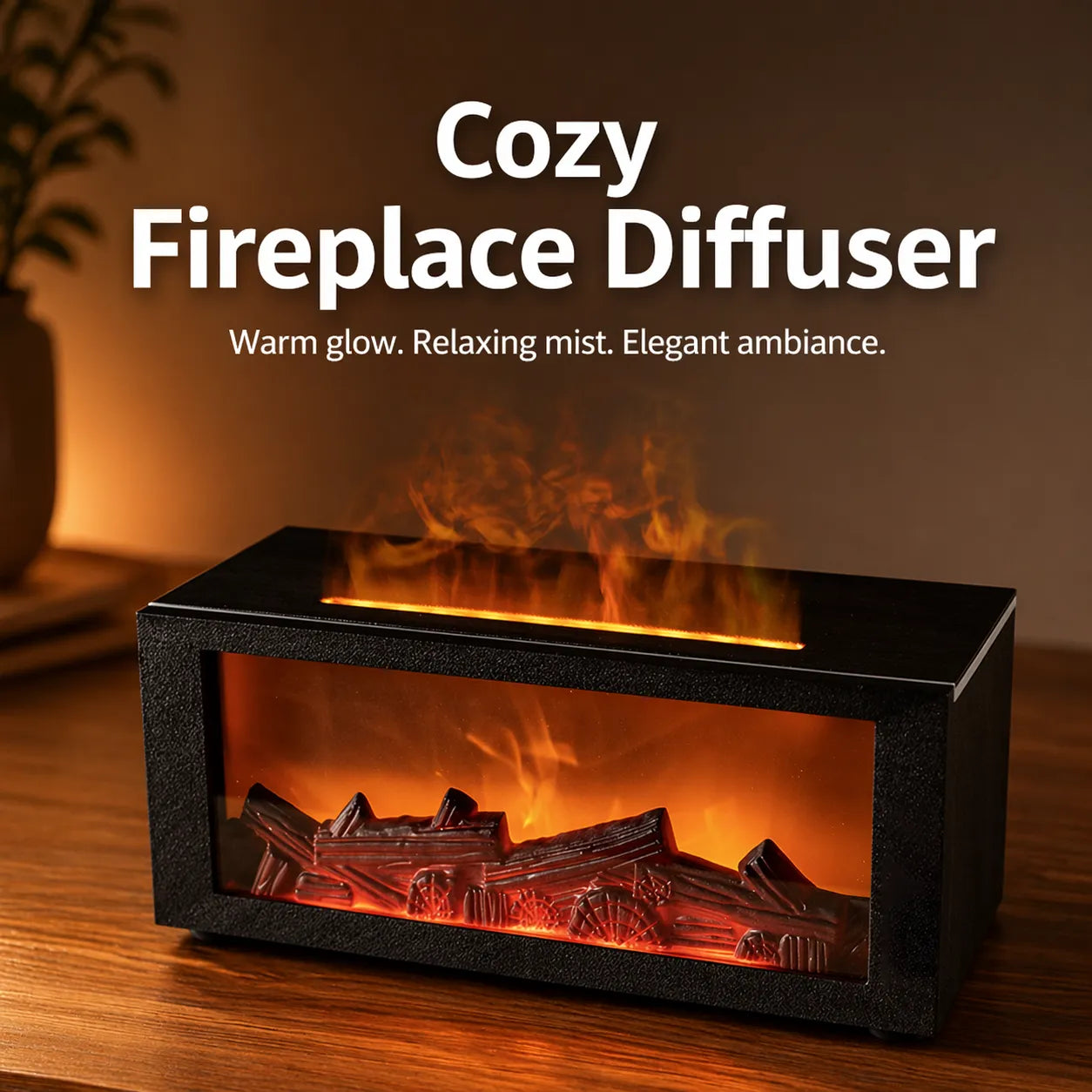 Stress Relief Fireplace Glow Humidifier