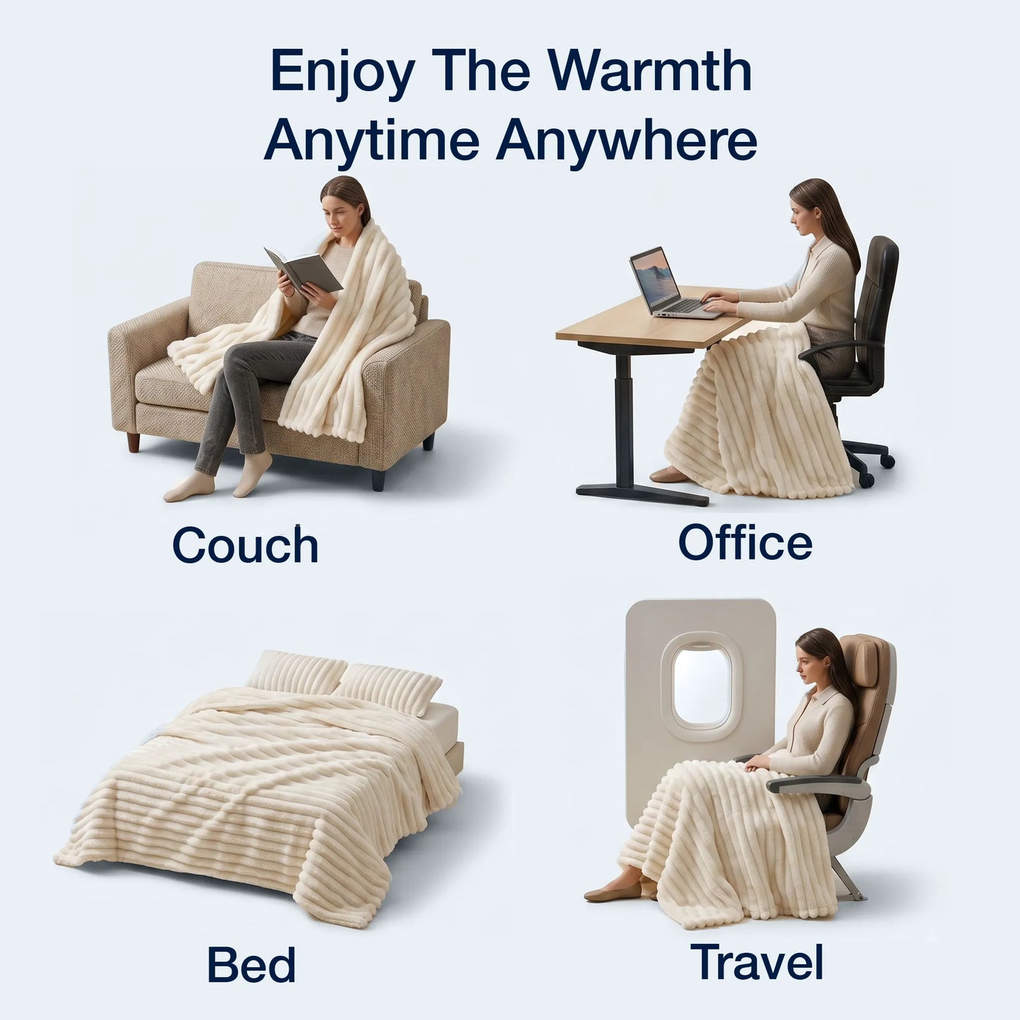 Anxiety Melt Plush Lightweight Blanket