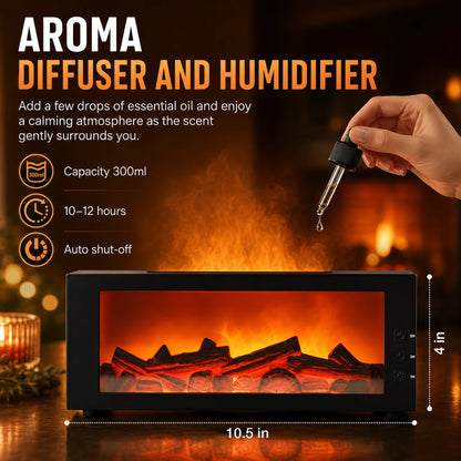 Stress Relief Fireplace Glow Humidifier